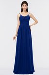 ColsBM Abril Sodalite Blue Classic Spaghetti Sleeveless Zip up Floor Length Appliques Bridesmaid Dresses