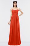 ColsBM Abril Tangerine Tango Classic Spaghetti Sleeveless Zip up Floor Length Appliques Bridesmaid Dresses