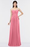 ColsBM Abril Watermelon Classic Spaghetti Sleeveless Zip up Floor Length Appliques Bridesmaid Dresses