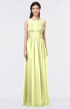 ColsBM Beverly Lime Sherbet Gorgeous Scoop Sleeveless Zip up Floor Length Lace Bridesmaid Dresses