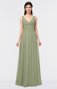 ColsBM Jimena Bog Simple A-line V-neck Sleeveless Ruching Bridesmaid Dresses