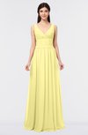 ColsBM Jimena Daffodil Simple A-line V-neck Sleeveless Ruching Bridesmaid Dresses