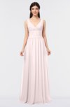 ColsBM Jimena Light Pink Simple A-line V-neck Sleeveless Ruching Bridesmaid Dresses