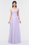 ColsBM Jimena Pastel Lilac Simple A-line V-neck Sleeveless Ruching Bridesmaid Dresses