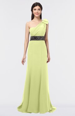 ColsBM Aranza Lime Sherbet Elegant A-line Sleeveless Zip up Sweep Train Bridesmaid Dresses