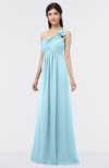 ColsBM Tiffany Aqua Elegant A-line Asymmetric Neckline Floor Length Flower Bridesmaid Dresses