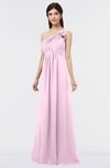 ColsBM Tiffany Baby Pink Elegant A-line Asymmetric Neckline Floor Length Flower Bridesmaid Dresses