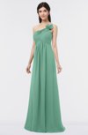 ColsBM Tiffany Beryl Green Elegant A-line Asymmetric Neckline Floor Length Flower Bridesmaid Dresses