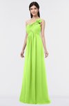 ColsBM Tiffany Bright Green Elegant A-line Asymmetric Neckline Floor Length Flower Bridesmaid Dresses