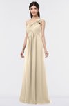 ColsBM Tiffany Champagne Elegant A-line Asymmetric Neckline Floor Length Flower Bridesmaid Dresses