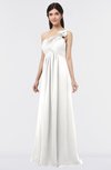 ColsBM Tiffany Cloud White Elegant A-line Asymmetric Neckline Floor Length Flower Bridesmaid Dresses
