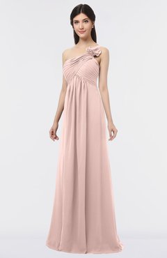 ColsBM Tiffany Dusty Rose Elegant A-line Asymmetric Neckline Floor Length Flower Bridesmaid Dresses