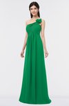 ColsBM Tiffany Green Elegant A-line Asymmetric Neckline Floor Length Flower Bridesmaid Dresses