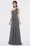 ColsBM Tiffany Grey Elegant A-line Asymmetric Neckline Floor Length Flower Bridesmaid Dresses