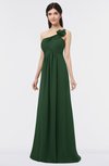 ColsBM Tiffany Hunter Green Elegant A-line Asymmetric Neckline Floor Length Flower Bridesmaid Dresses