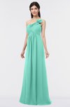 ColsBM Tiffany Mint Green Elegant A-line Asymmetric Neckline Floor Length Flower Bridesmaid Dresses