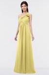 ColsBM Tiffany Misted Yellow Elegant A-line Asymmetric Neckline Floor Length Flower Bridesmaid Dresses