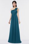 ColsBM Tiffany Moroccan Blue Elegant A-line Asymmetric Neckline Floor Length Flower Bridesmaid Dresses