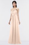 ColsBM Tiffany Peach Puree Elegant A-line Asymmetric Neckline Floor Length Flower Bridesmaid Dresses