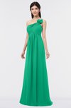 ColsBM Tiffany Pepper Green Elegant A-line Asymmetric Neckline Floor Length Flower Bridesmaid Dresses