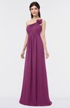 ColsBM Tiffany Raspberry Elegant A-line Asymmetric Neckline Floor Length Flower Bridesmaid Dresses