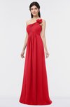 ColsBM Tiffany Red Elegant A-line Asymmetric Neckline Floor Length Flower Bridesmaid Dresses