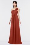 ColsBM Tiffany Rust Elegant A-line Asymmetric Neckline Floor Length Flower Bridesmaid Dresses