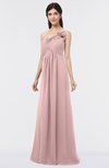 ColsBM Tiffany Silver Pink Elegant A-line Asymmetric Neckline Floor Length Flower Bridesmaid Dresses