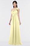 ColsBM Tiffany Soft Yellow Elegant A-line Asymmetric Neckline Floor Length Flower Bridesmaid Dresses