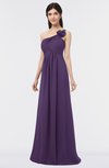 ColsBM Tiffany Violet Elegant A-line Asymmetric Neckline Floor Length Flower Bridesmaid Dresses