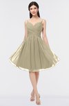 ColsBM Alisha Candied Ginger Sexy A-line Sleeveless Zip up Knee Length Ruching Bridesmaid Dresses
