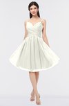 ColsBM Alisha Ivory Sexy A-line Sleeveless Zip up Knee Length Ruching Bridesmaid Dresses