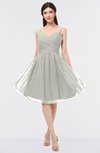 ColsBM Alisha Platinum Sexy A-line Sleeveless Zip up Knee Length Ruching Bridesmaid Dresses