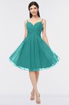 ColsBM Alisha Porcelain Sexy A-line Sleeveless Zip up Knee Length Ruching Bridesmaid Dresses