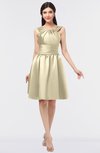ColsBM Leila Champagne Mature A-line Scoop Sleeveless Ruching Bridesmaid Dresses