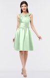 ColsBM Leila Light Green Mature A-line Scoop Sleeveless Ruching Bridesmaid Dresses