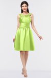 ColsBM Leila Lime Green Mature A-line Scoop Sleeveless Ruching Bridesmaid Dresses