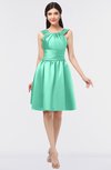 ColsBM Leila Mint Green Mature A-line Scoop Sleeveless Ruching Bridesmaid Dresses