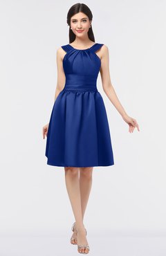 ColsBM Leila Nautical Blue Mature A-line Scoop Sleeveless Ruching Bridesmaid Dresses