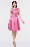 ColsBM Leila Rose Pink Mature A-line Scoop Sleeveless Ruching Bridesmaid Dresses