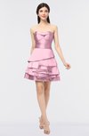 ColsBM Caylee Baby Pink Sexy Strapless Sleeveless Zip up Plainness Bridesmaid Dresses