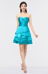 ColsBM Caylee Blue Atoll Sexy Strapless Sleeveless Zip up Plainness Bridesmaid Dresses
