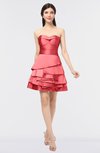 ColsBM Caylee Coral Sexy Strapless Sleeveless Zip up Plainness Bridesmaid Dresses