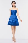 ColsBM Caylee Electric Blue Sexy Strapless Sleeveless Zip up Plainness Bridesmaid Dresses