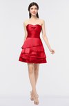 ColsBM Caylee Fiery Red Sexy Strapless Sleeveless Zip up Plainness Bridesmaid Dresses