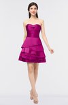 ColsBM Caylee Hot Pink Sexy Strapless Sleeveless Zip up Plainness Bridesmaid Dresses