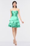 ColsBM Caylee Mint Green Sexy Strapless Sleeveless Zip up Plainness Bridesmaid Dresses