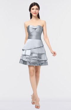 ColsBM Caylee Silver Sexy Strapless Sleeveless Zip up Plainness Bridesmaid Dresses