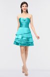 ColsBM Caylee Turquoise Sexy Strapless Sleeveless Zip up Plainness Bridesmaid Dresses