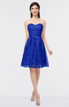 ColsBM Alaya Electric Blue Sexy A-line Strapless Sleeveless Zip up Bow Sweet 16 Dresses